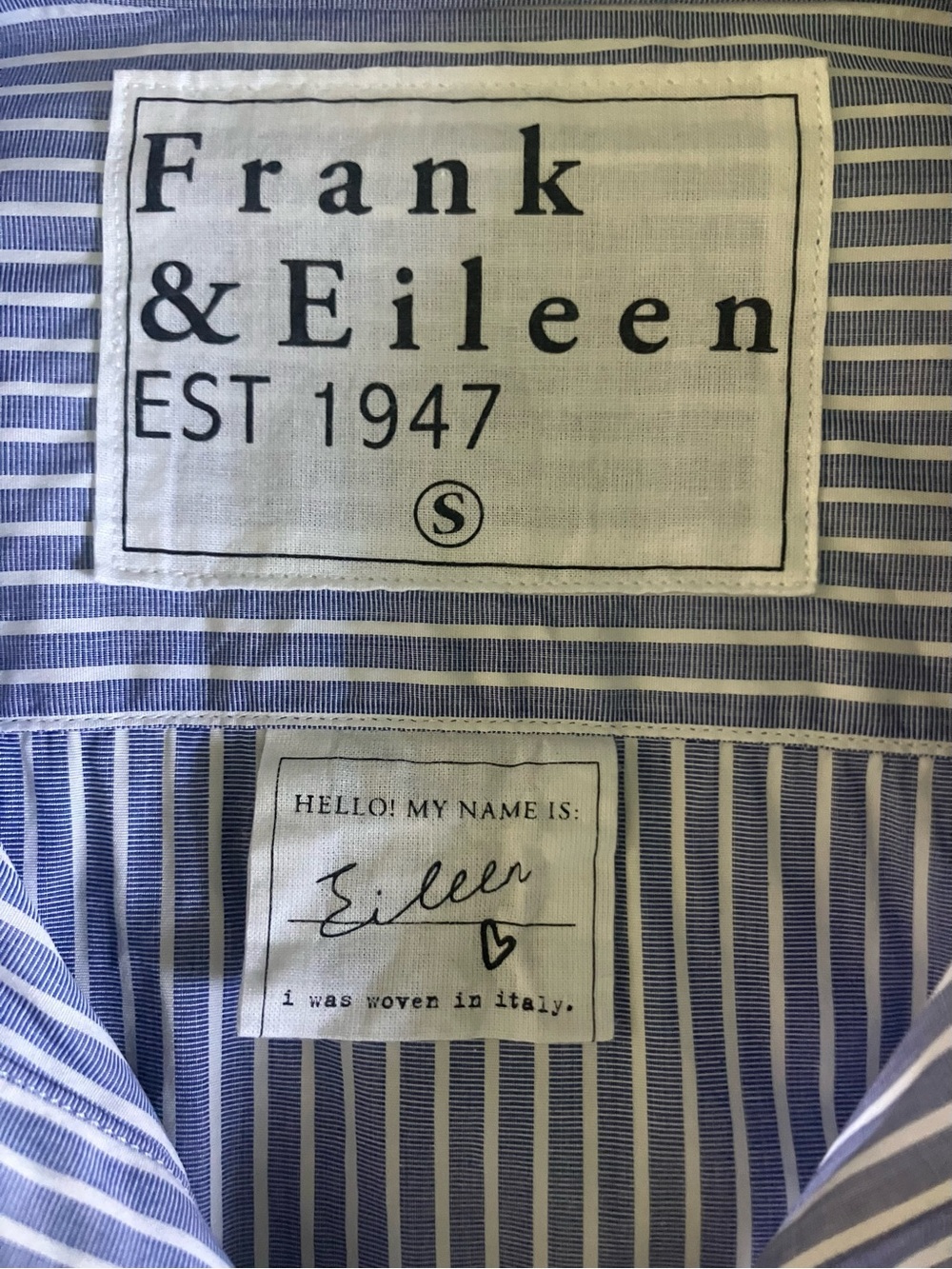 Frank & Eileen 100% cotton made in Italy Women’s Striped Button-Down Shirt - Picture 2 of 7